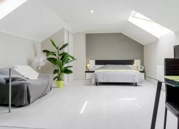 La chambre du Loft à la campagne, à Parmilieu