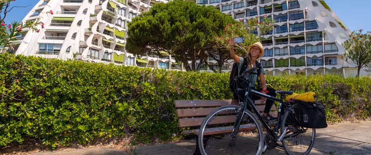 Cycliste à Port Camargue