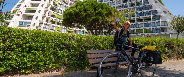 Cycliste à Port Camargue